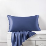 Dark Blue Silk Pillowcases Australia