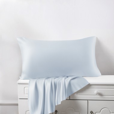 Alice Blue 22 Momme Mulberry Silk Pillowcase with Hidden Zipper Australia