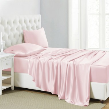 Baby Pink 22 Momme Mulberry Silk Sheet Set Australia