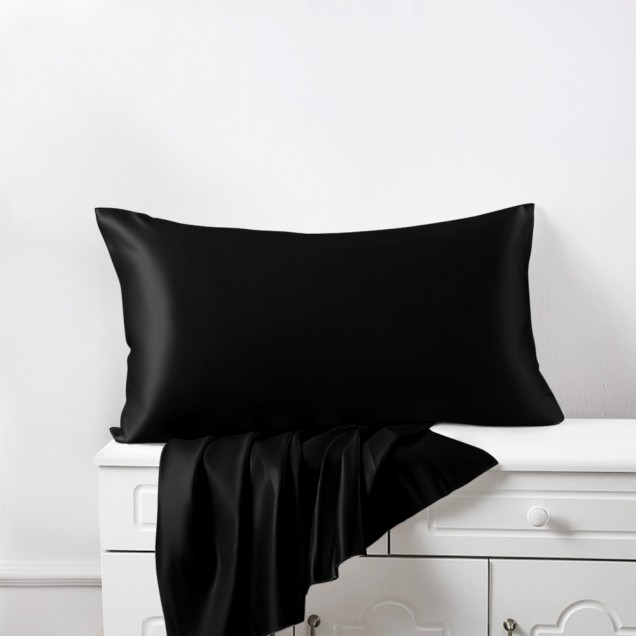 Black Envelope 22 Momme Mulberry Silk Pillowcase Australia