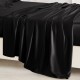 Black 22 Momme Mulberry Silk Sheet Set Australia