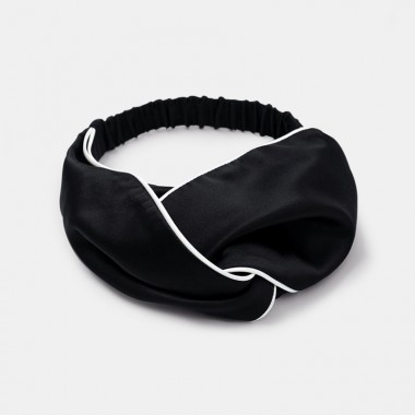 Black & Ivory Silk Headband Australia