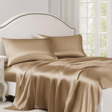 Cappuccino 22 Momme Mulberry Silk Flat Sheet Australia