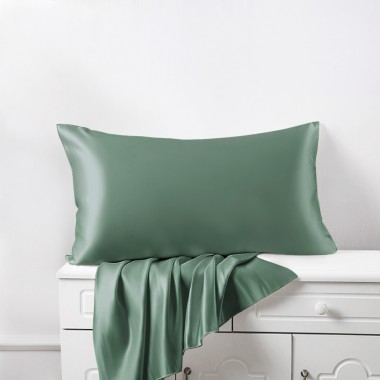 Celadon Green 22 Momme Mulberry Silk Pillowcase with Hidden Zipper Australia