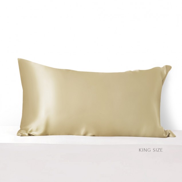 Champagne 22 Momme Mulberry Silk Pillowcase with Hidden Zipper Australia