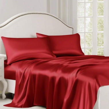 Cherry 22 Momme Mulberry Silk Flat Sheet Australia