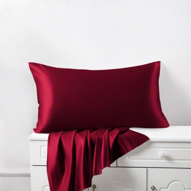 Claret 22 Momme Mulberry Silk Pillowcase with Hidden Zipper Australia