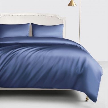 Dark Blue 22 Momme Mulberry Silk Duvet Cover Australia