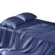 Dark Blue 22 Momme Mulberry Silk Flat Sheet Australia