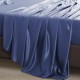 Dark Blue 22 Momme Mulberry Silk Flat Sheet Australia