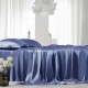 Dark Blue 22 Momme Mulberry Silk Sheet Set Australia