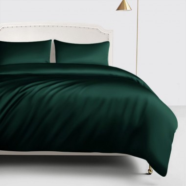 Dark Green 22 Momme Mulberry Silk Duvet Cover Australia