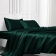 Dark Green 22 Momme Mulberry Silk Flat Sheet Australia