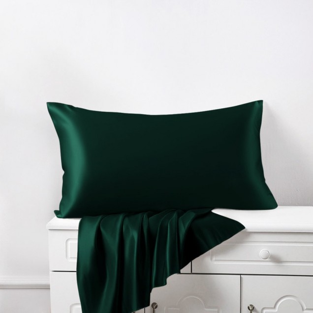 Dark Green Envelope 22 Momme Mulberry Silk Pillowcase Australia