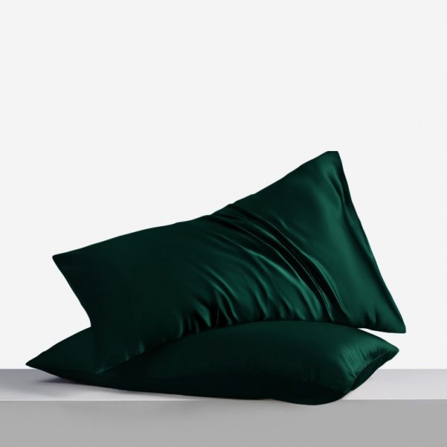 Dark Green Envelope 22 Momme Mulberry Silk Pillowcase Australia