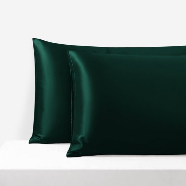 Dark Green Envelope 22 Momme Mulberry Silk Pillowcase Australia