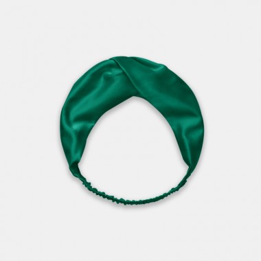 Dark Green Mulberry Silk Headband Australia