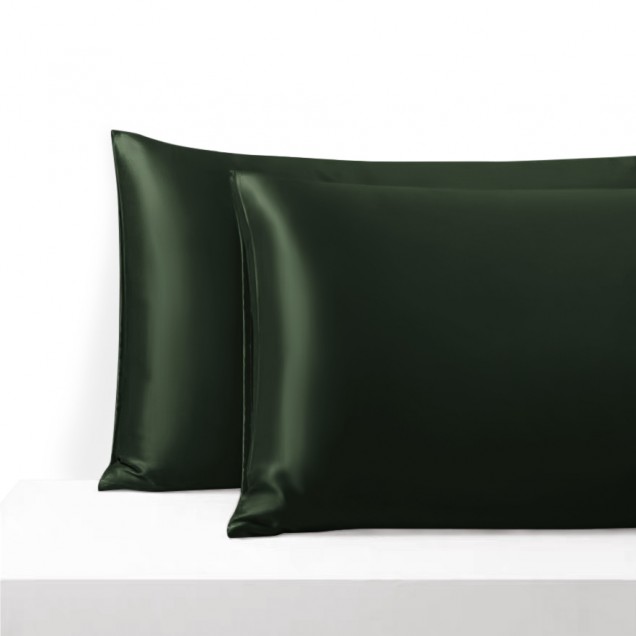 Hunter Green Envelope 22 Momme Mulberry Silk Pillowcase Australia