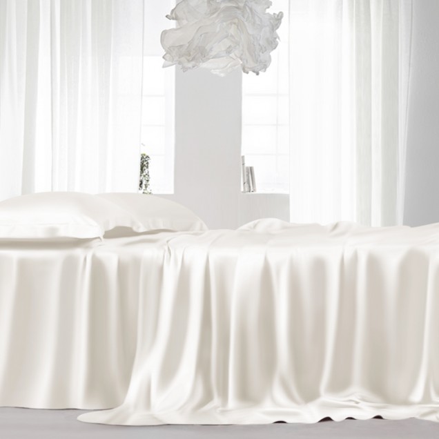 Ivory 22 Momme Mulberry Silk Sheet Set Australia