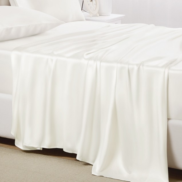 Ivory 22 Momme Mulberry Silk Sheet Set Australia