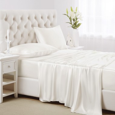 Ivory 22 Momme Mulberry Silk Sheet Set Australia