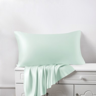 Light Cyan 22 Momme Mulberry Silk Pillowcase with Hidden Zipper Australia