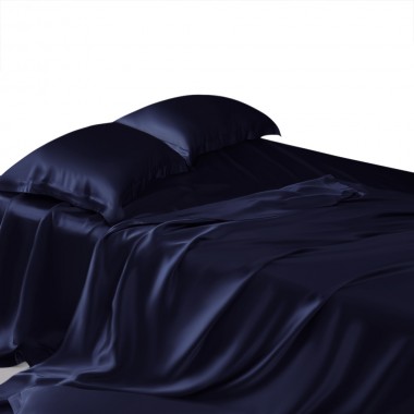 Navy 22 Momme Mulberry Silk Sheet Set Australia