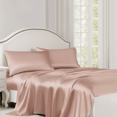 Pearl Pink 22 Momme Mulberry Silk Flat Sheet Australia