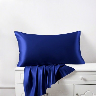 Royal Blue 22 Momme Mulberry Silk Pillowcase with Hidden Zipper Australia