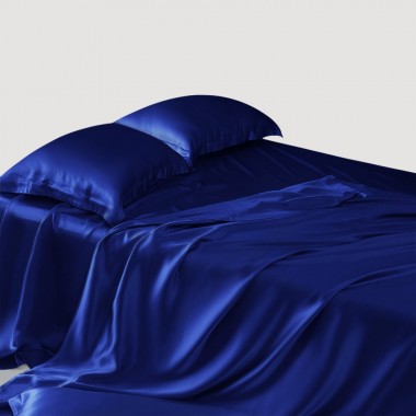 Royal Blue 22 Momme Mulberry Silk Sheet Set Australia