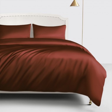 Rust Red 22 Momme Mulberry Silk Duvet Cover Australia