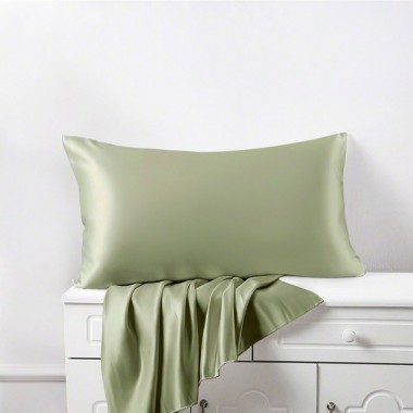 Sage Green 22 Momme Mulberry Silk Pillowcase with Hidden Zipper Australia