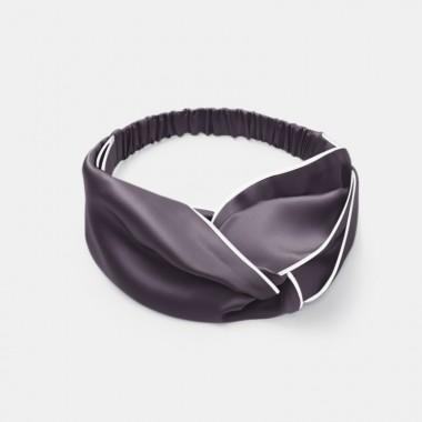 Slate Gray & Ivory Silk Headband Australia