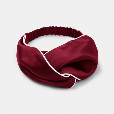 Wine & Ivory Silk Headband Australia